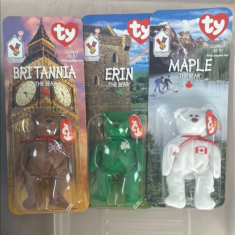 Ty Set of 3- Maple, Erin, Britannia